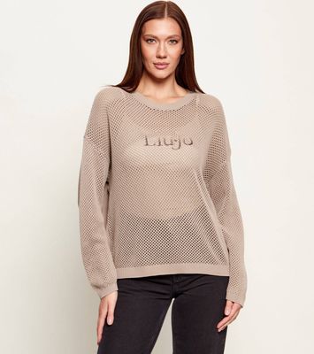 Sweter damski elegancki Liu Jo Sport ze sklepu: Gomez Fashion Store w kategorii: Swetry damskie - zdjęcie 874714-BD9-10338_LS262W000038572
