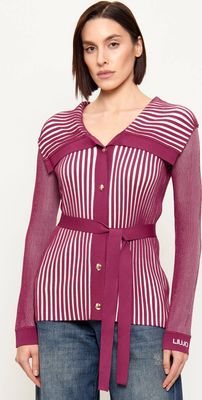 Sweter damski elegancki Liu Jo Sport ze sklepu: Gomez Fashion Store w kategorii: Swetry damskie - zdjęcie 874714-BD9-10338_LS262W000040653