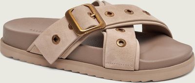 Klapki damskie na lato AllSaints ze sklepu: Gomez Fashion Store w kategorii: Klapki damskie - zdjęcie 874714-BD9-10338_AA261W000035046