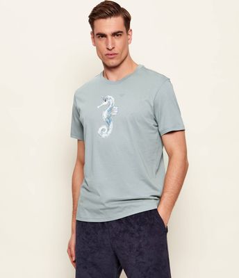 Emporio Armani - T-shirt męski wiosenny ze sklepu: Gomez Fashion Store w kategorii: T-shirty męskie - zdjęcie 874714-BD9-10338_EW262M000020R47