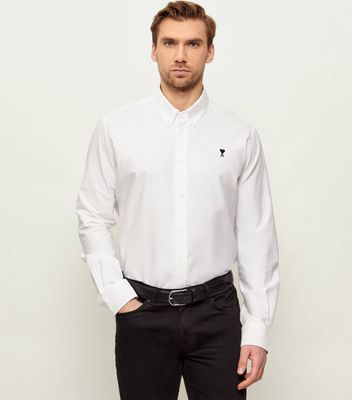 Koszula męska elegancka na wiosnę AMI Paris ze sklepu: Gomez Fashion Store w kategorii: Koszule męskie - zdjęcie 874714-BD9-10338_AI262M000002011