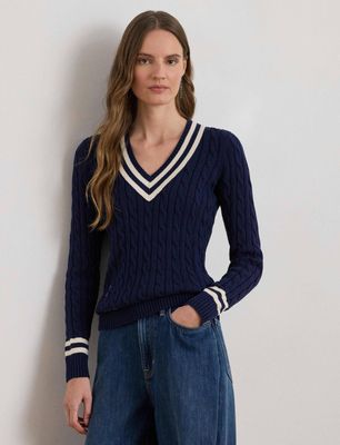 LAUREN RALPH LAUREN - Sweter damski na wiosnę ze sklepu: Gomez Fashion Store w kategorii: Swetry damskie - zdjęcie 874714-BD9-10338_RL262W00001148T