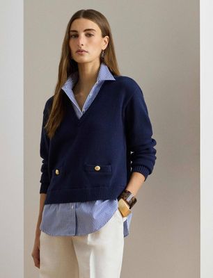 Sweter damski na zimę LAUREN RALPH LAUREN ze sklepu: Gomez Fashion Store w kategorii: Swetry damskie - zdjęcie 874714-BD9-10338_RL262W00001651T