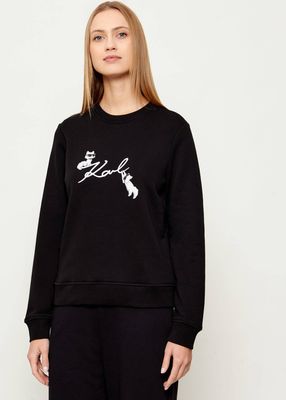 Sweter damski elegancki Karl Lagerfeld ze sklepu: Gomez Fashion Store w kategorii: Swetry damskie - zdjęcie 874714-BD9-10338_KL261W000052666
