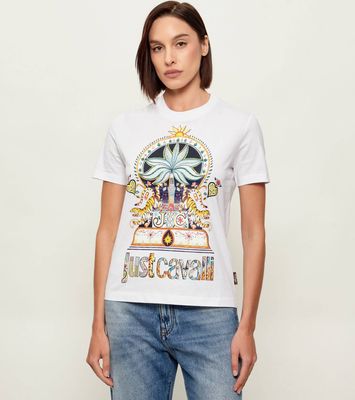 Bluzka damska w stylu młodzieżowym Just Cavalli ze sklepu: Gomez Fashion Store w kategorii: Bluzki damskie - zdjęcie 874714-BD9-10338_CA262W000019005