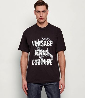 T-shirt męski na lato Versace Jeans Couture ze sklepu: Gomez Fashion Store w kategorii: T-shirty męskie - zdjęcie 874714-BD9-10338_VR262M000014899