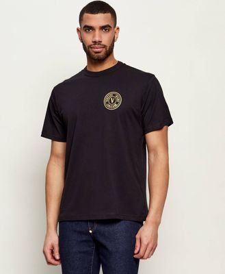 Versace Jeans Couture - T-shirt męski na lato ze sklepu: Gomez Fashion Store w kategorii: T-shirty męskie - zdjęcie 874714-BD9-10338_VR262M000019A06