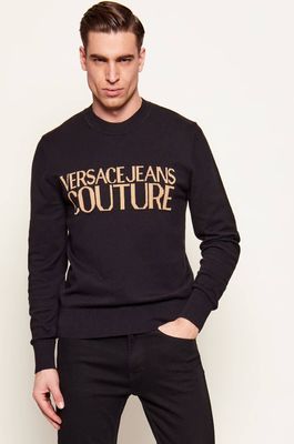 Sweter męski na wiosnę młodzieżowy Versace Jeans Couture ze sklepu: Gomez Fashion Store w kategorii: Swetry męskie - zdjęcie 874714-BD9-10338_VR262M000056A06