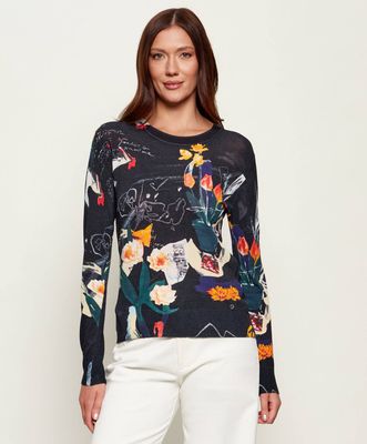 Sweter damski na zimę Desigual ze sklepu: Gomez Fashion Store w kategorii: Swetry damskie - zdjęcie 874714-BD9-10338_DU262W000073002