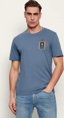 T-shirt męski na lato Aeronautica Militare ze sklepu: Gomez Fashion Store w kategorii: T-shirty męskie - zdjęcie 874714-BD9-10338_AM262M000083453