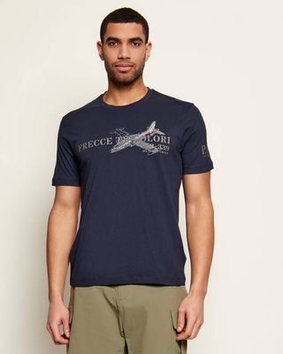T-shirt męski na lato Aeronautica Militare ze sklepu: Gomez Fashion Store w kategorii: T-shirty męskie - zdjęcie 874714-BD9-10338_AM262M000086001