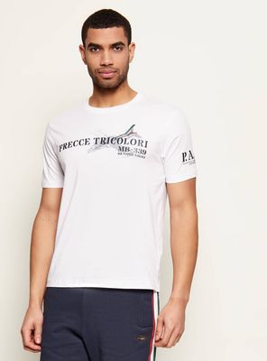 T-shirt męski na lato Aeronautica Militare ze sklepu: Gomez Fashion Store w kategorii: T-shirty męskie - zdjęcie 874714-BD9-10338_AM262M000086002