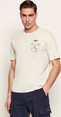 T-shirt męski letni Aeronautica Militare ze sklepu: Gomez Fashion Store w kategorii: T-shirty męskie - zdjęcie 874714-BD9-10338_AM262M000088137
