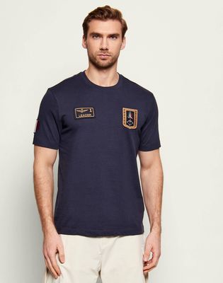 T-shirt męski na lato Aeronautica Militare ze sklepu: Gomez Fashion Store w kategorii: T-shirty męskie - zdjęcie 874714-BD9-10338_AM262M000089001