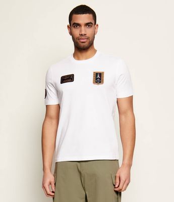 T-shirt męski na lato Aeronautica Militare ze sklepu: Gomez Fashion Store w kategorii: T-shirty męskie - zdjęcie 874714-BD9-10338_AM262M000089002