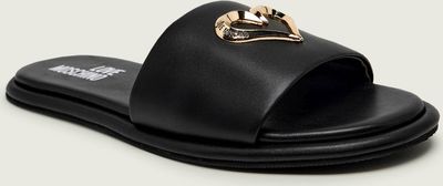 Love Moschino - Klapki damskie eleganckie ze sklepu: Gomez Fashion Store w kategorii: Klapki damskie - zdjęcie 874714-BD9-10338_LM262W000005000