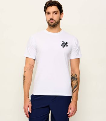 T-shirt męski klasyczny casual Vilebrequin ze sklepu: Gomez Fashion Store w kategorii: T-shirty męskie - zdjęcie 874714-BD9-10338_VI262M000017010