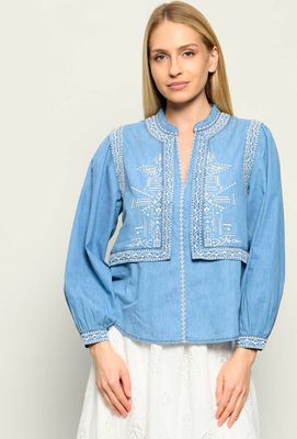 Bluzka damska elegancka Ba&sh ze sklepu: Gomez Fashion Store w kategorii: Bluzki damskie - zdjęcie 874714-BD9-10338_BH262W000017043