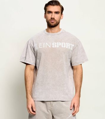 T-shirt męski z napisami Plein Sport ze sklepu: Gomez Fashion Store w kategorii: T-shirty męskie - zdjęcie 874714-BD9-10338_PS262M000018037