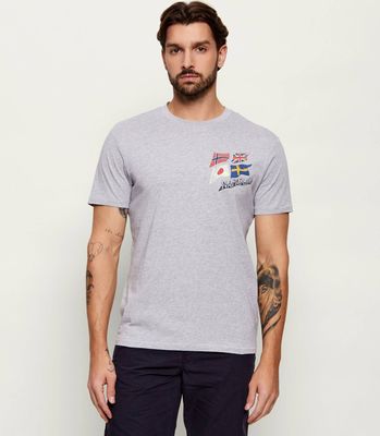 Napapijri - T-shirt męski ze sklepu: Gomez Fashion Store w kategorii: T-shirty męskie - zdjęcie 874714-BD9-10338_NA262M000024795