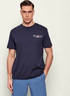 Gant - T-shirt męski w sportowym stylu ze sklepu: Gomez Fashion Store w kategorii: T-shirty męskie - zdjęcie 874714-BD9-10338_GA262M000042433