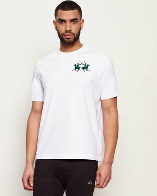 T-shirt męski na lato La Martina ze sklepu: Gomez Fashion Store w kategorii: T-shirty męskie - zdjęcie 874714-BD9-10338_LR262M000019001