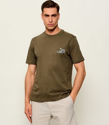 T-shirt męski BOSS ORANGE ze sklepu: Gomez Fashion Store w kategorii: T-shirty męskie - zdjęcie 874714-BD9-10338_BO264M000045325
