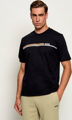 T-shirt męski w nadruki BOSS BLACK ze sklepu: Gomez Fashion Store w kategorii: T-shirty męskie - zdjęcie 874714-BD9-10338_BW264M000048002