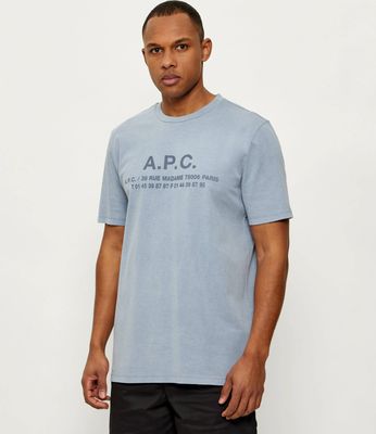 T-shirt męski wiosenny A.P.C. ze sklepu: Gomez Fashion Store w kategorii: T-shirty męskie - zdjęcie 874714-BD9-10338_A3262M000011012