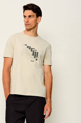 T-shirt męski na wiosnę młodzieżowy BOSS GREEN ze sklepu: Gomez Fashion Store w kategorii: T-shirty męskie - zdjęcie 874714-BD9-10338_BG264M000060272