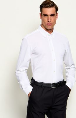 Koszula męska elegancka na wiosnę BOSS BLACK ze sklepu: Gomez Fashion Store w kategorii: Koszule męskie - zdjęcie 874714-BD9-10338_BB264M000030100
