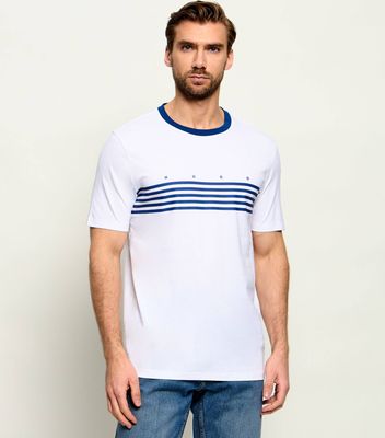 HUGO - T-shirt męski na lato ze sklepu: Gomez Fashion Store w kategorii: T-shirty męskie - zdjęcie 874714-BD9-10338_BU264M000079100