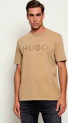 T-shirt męski elegancki HUGO ze sklepu: Gomez Fashion Store w kategorii: T-shirty męskie - zdjęcie 874714-BD9-10338_BU264M000083269