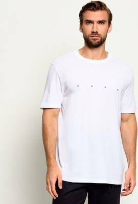 HUGO - T-shirt męski elegancki ze sklepu: Gomez Fashion Store w kategorii: T-shirty męskie - zdjęcie 874714-BD9-10338_BU264M000087100