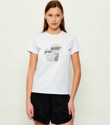 Bluzka damska elegancka Karl Lagerfeld ze sklepu: Gomez Fashion Store w kategorii: Bluzki damskie - zdjęcie 874714-BD9-10338_KL262W000094100