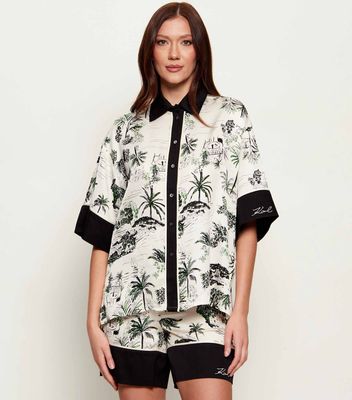 Koszula damska elegancka Karl Lagerfeld ze sklepu: Gomez Fashion Store w kategorii: Koszule damskie - zdjęcie 874714-BD9-10338_KL262W000101E54