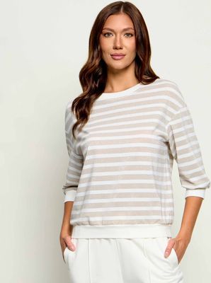 Bluzka damska w paski Marc Cain ze sklepu: Gomez Fashion Store w kategorii: Bluzki damskie - zdjęcie 874714-BD9-10338_CR264W000085414