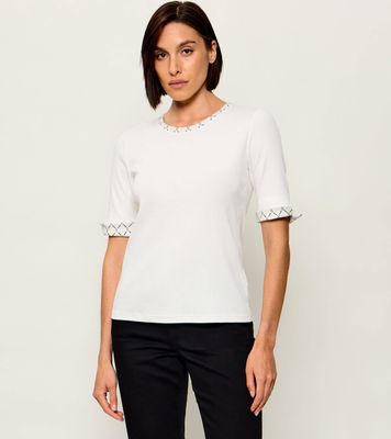 Bluzka damska bez wzorów Marc Cain ze sklepu: Gomez Fashion Store w kategorii: Bluzki damskie - zdjęcie 874714-BD9-10338_CR264W000084110