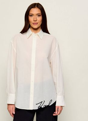 Karl Lagerfeld Jeans - Koszula damska na lato ze sklepu: Gomez Fashion Store w kategorii: Koszule damskie - zdjęcie 874714-BD9-10338_KJ262W000052067
