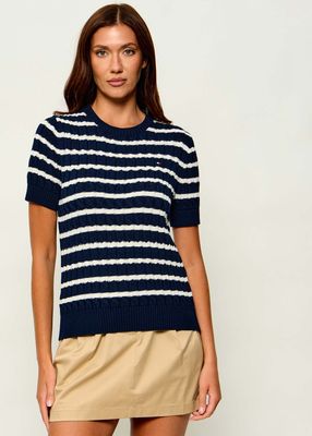 Tommy Hilfiger - Sweter damski casualowy ze sklepu: Gomez Fashion Store w kategorii: Swetry damskie - zdjęcie 874714-BD9-10338_TH264W000036E26
