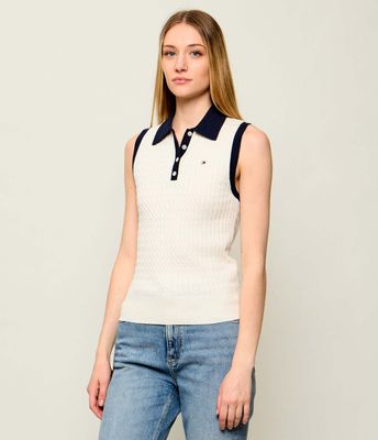 Bluzka damska na zimę Tommy Hilfiger ze sklepu: Gomez Fashion Store w kategorii: Bluzki damskie - zdjęcie 874714-BD9-10338_TH264W000046L35