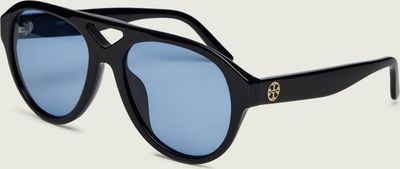 Okulary przeciwsłoneczne damskie na lato TORY BURCH ze sklepu: Gomez Fashion Store w kategorii: Okulary przeciwsłoneczne damskie - zdjęcie 874714-BD9-10338_TO262W000081A36