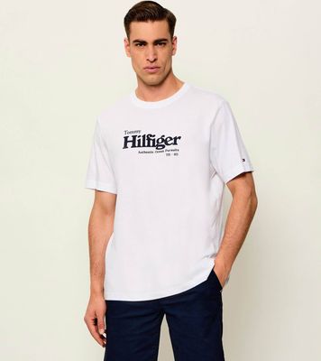 T-shirt męski na lato Tommy Hilfiger ze sklepu: Gomez Fashion Store w kategorii: T-shirty męskie - zdjęcie 874714-BD9-10338_TH264M000079D96