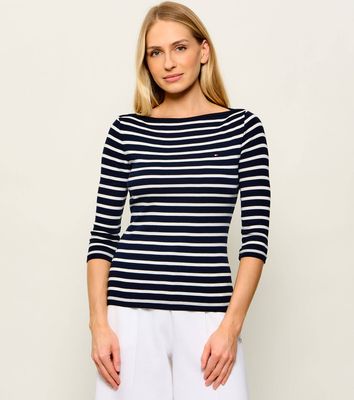 Bluzka damska w paski Tommy Hilfiger ze sklepu: Gomez Fashion Store w kategorii: Bluzki damskie - zdjęcie 874714-BD9-10338_TH262W000262ZJ4