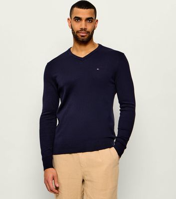 Sweter męski elegancki Tommy Hilfiger ze sklepu: Gomez Fashion Store w kategorii: Swetry męskie - zdjęcie 874714-BD9-10338_TH262M000393F23
