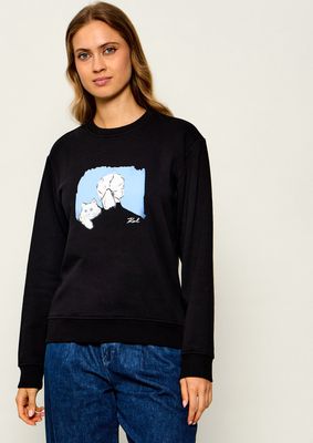Bluza damska na wiosnę Karl Lagerfeld ze sklepu: Gomez Fashion Store w kategorii: Bluzy damskie - zdjęcie 874714-BD9-10338_KL264W000074666