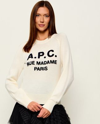 Sweter damski młodzieżowy A.P.C. ze sklepu: Gomez Fashion Store w kategorii: Swetry damskie - zdjęcie 874714-BD9-10338_A3264W000016006