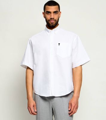 Koszula męska wiosenna AMI Paris ze sklepu: Gomez Fashion Store w kategorii: Koszule męskie - zdjęcie 874714-BD9-10338_AI262M000016011