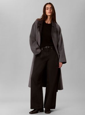 Calvin Klein - Płaszcz damski elegancki ze sklepu: Gomez Fashion Store w kategorii: Płaszcze damskie - zdjęcie 874714-BD9-10338_CK265W000112D64