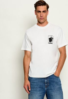 T-shirt męski bez wzorów casual Replay ze sklepu: Gomez Fashion Store w kategorii: T-shirty męskie - zdjęcie 874714-BD9-10338_RY265M000015A97